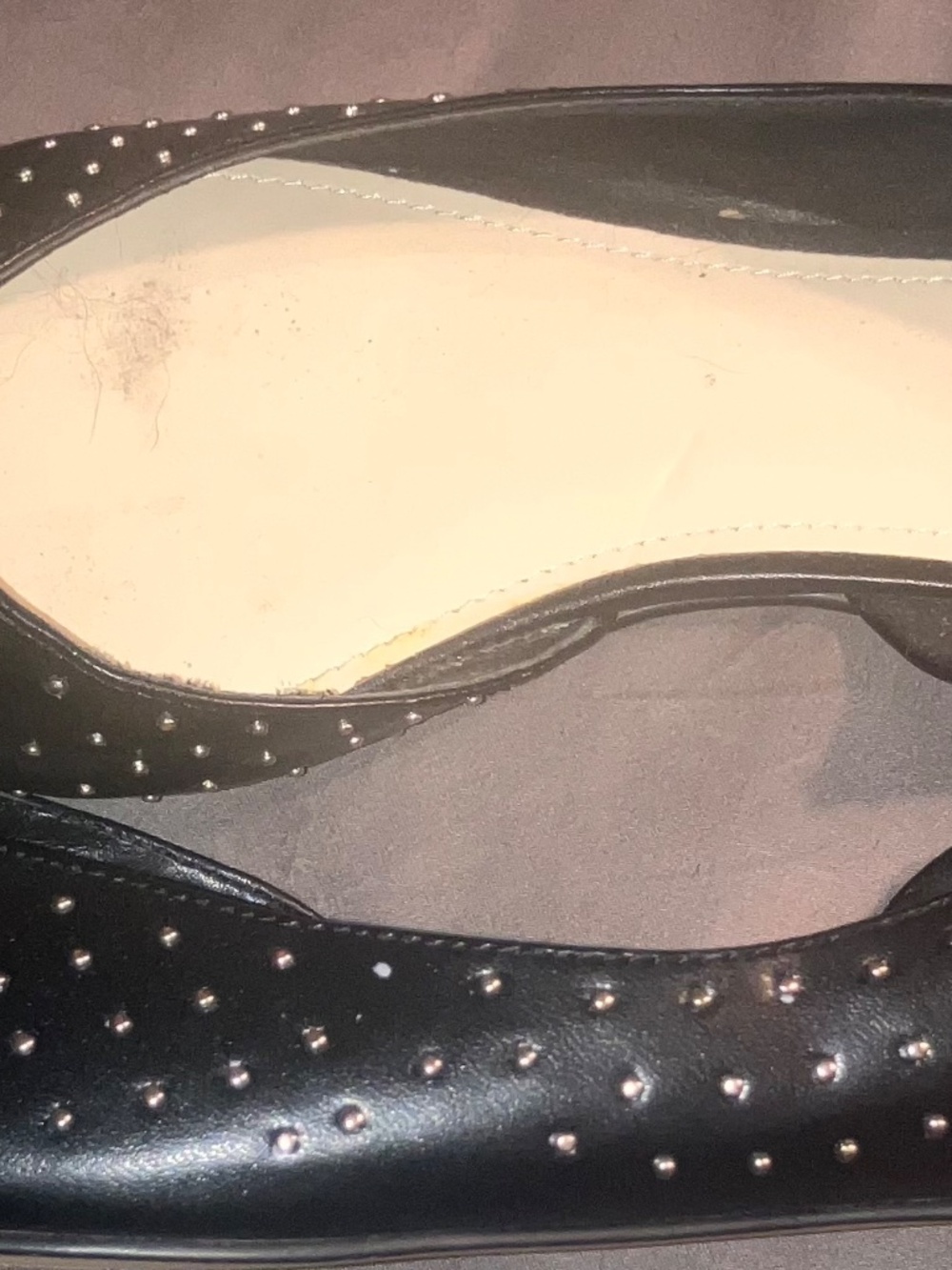 Women’s Nine West Black Studded Flats - Picture 6 of 10